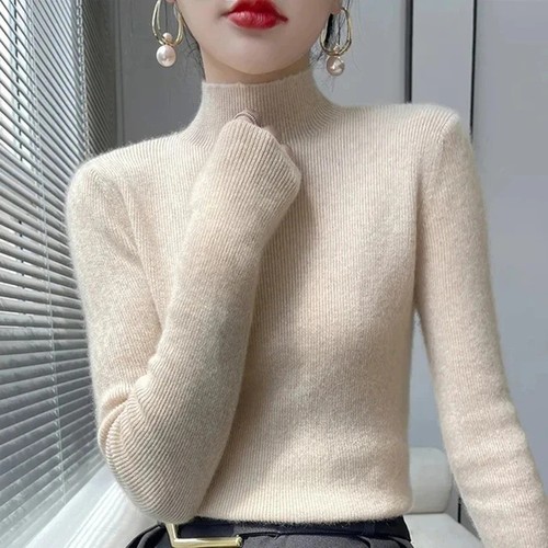 Ladies pullover knit sweater - knit,