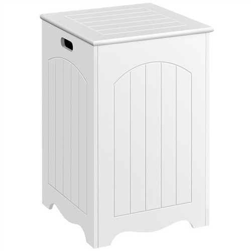 Laundry basket wooden bathroom - basket,