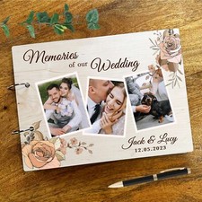 Wood Vintage Floral Photo