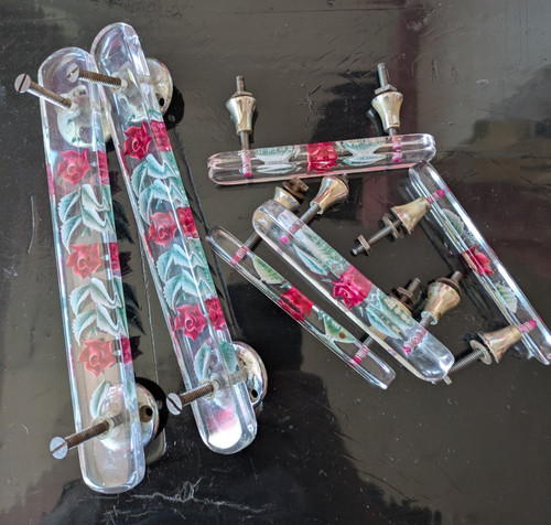 Lucite door handles - handles, 1950s