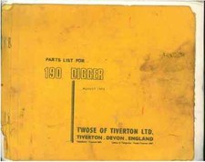 Twose 190 Digger Parts Manual