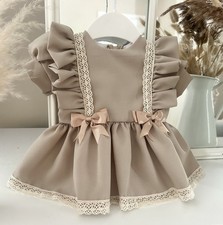 Baby girls Beige Spanish dress size 0-3/3-6/6-12/12-18/18-24 Months