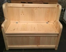 80cm Wide Large Heavy Duty monks bench storage Seat