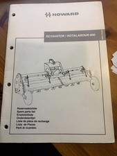 Howard Rotavator/Rotalabour 600 (R600/RL600) Parts Manual 