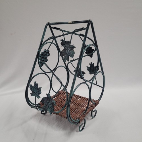 Vintage metal wine rack - vintage,