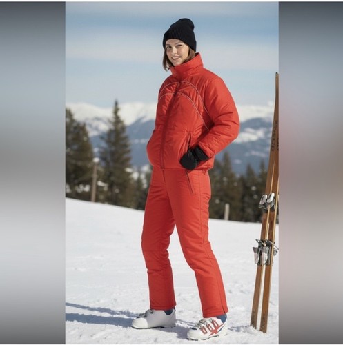 Skyr vintage ski set red - skyr, bibs