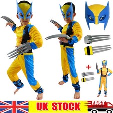 ✨Wolverine Costume Cosplay Kids Bodysuit Boys Children's Day Fancy Dress Party