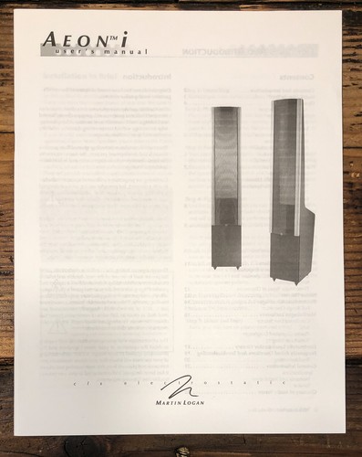 Martin logan aeon speaker - logan,