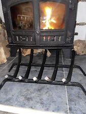 Curved Metal Log Holder Basket Fire Place Burner Black Fireside Tidy