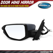 Electric Wing Mirror Passenger Side for Honda Civic 16-21 Power Folding Primed