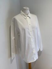 Marks & Spencer shirt blouse top 16 NEW white cotton Bell flared boxy Autograph