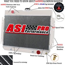 3 Rows Alu Radiator For 63-68