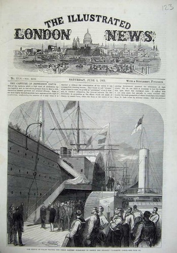 Old antique print 1865 - old,