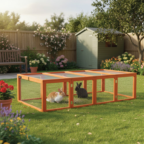 6ft foldable pet run large - foldable,