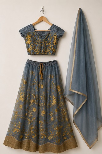 Handmade embroidered lehenga - embroidered,