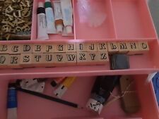 New Crafting Wooden Letter Stamps With Ink Pad