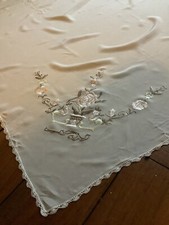 Silk Shawl Ivory Floral