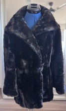 Vintage 60s Grandella II Styled By Sportowne Dark Brown Fur Overcoat Coat Womens