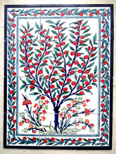 18" x 24" Hand Painted Ceramic tile art Mosaic mural Tree of Life BACKSPLASH