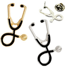 Doctor Stethoscope Pin Badge