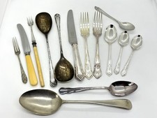 Assorted Vintage Silver Plated Cutlery - teaspoons , forks , servings spoons etc