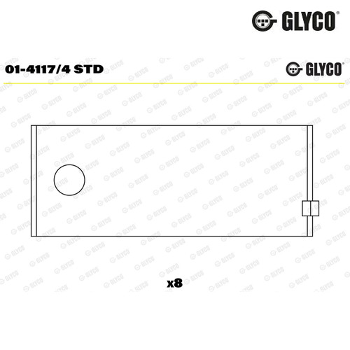 Connecting rod bearing glyco - rod,