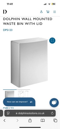 Dolphin dp123 wall hung - wall, waste