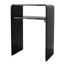 Black Acrylic Plastic Console Table Hygienic Easy Clean Living Room office Table