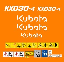 KUBOTA KX030-4  DIGGER DECAL STICKER SET