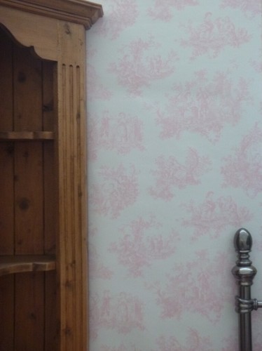 Provencale pale pink toile - pale,