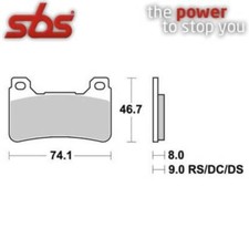 Pair Brake Pads 809DC for Honda 1000 CB R 2008-2016