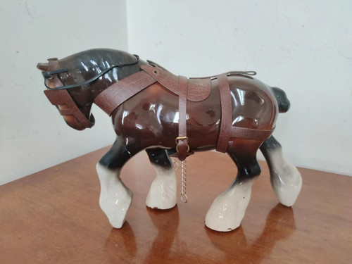 Shire cart horse - cart, in