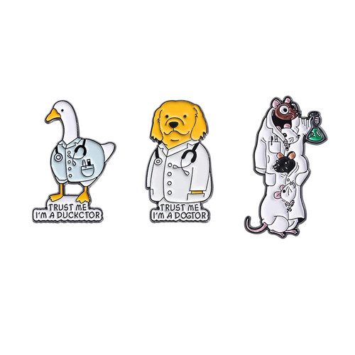 Cartoon animal enamel - cartoon,