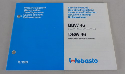 Webasto water heater manual - webasto,