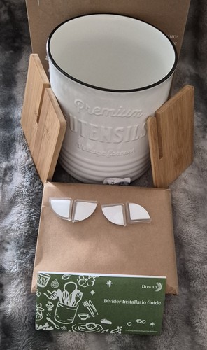 Ceramic utensil holder with - ceramic,