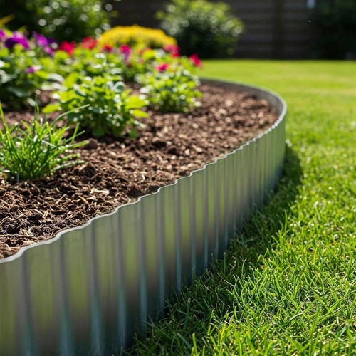 Galvanised steel lawn edging - steel,