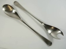 OLD HALL Cutlery - ALVESTON Pattern - Salad Serving Spoon & Fork - 11"
