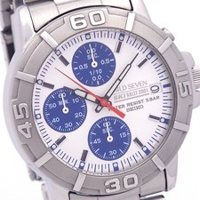 Men's CHRONOGRAPH Watch SEIKO V657-8060 Rare Mild 7 Ski Rally Edition