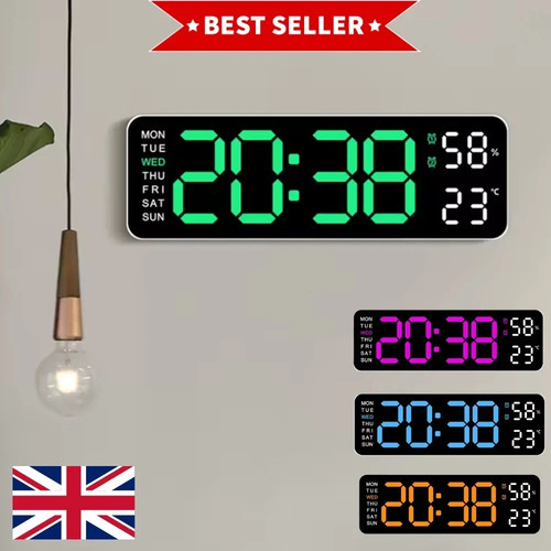 Led wall clock - led, digital
