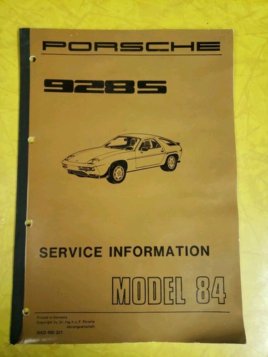 Porsche 928s service info - 84,