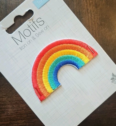 Rainbow iron sew - rainbow,, on,