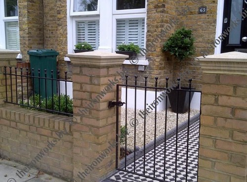 Wrought iron metal gate - iron,