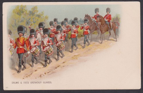 C1906 postcard drums and - postcard,
