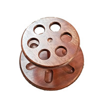 Vintage 1960s Round Wooden