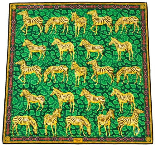 Rare vtg versace zebra leopard - versace,