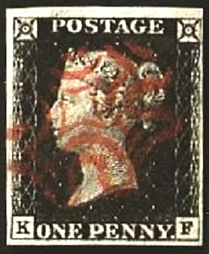 1840 penny black - qv,