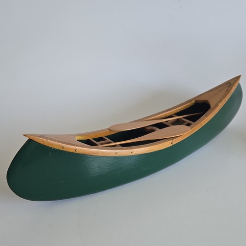 Wooden canoe boat model - boat,