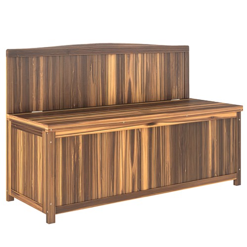 Outsunny wood storage bench - outsunny,