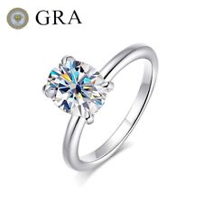 2CT Oval Cut Moissanite Ring