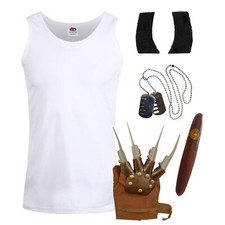 ADULTS X-MAN WOLVERINE FANCY DRESS COSTUME VEST CIGAR PROP CLAWS DOG TAG